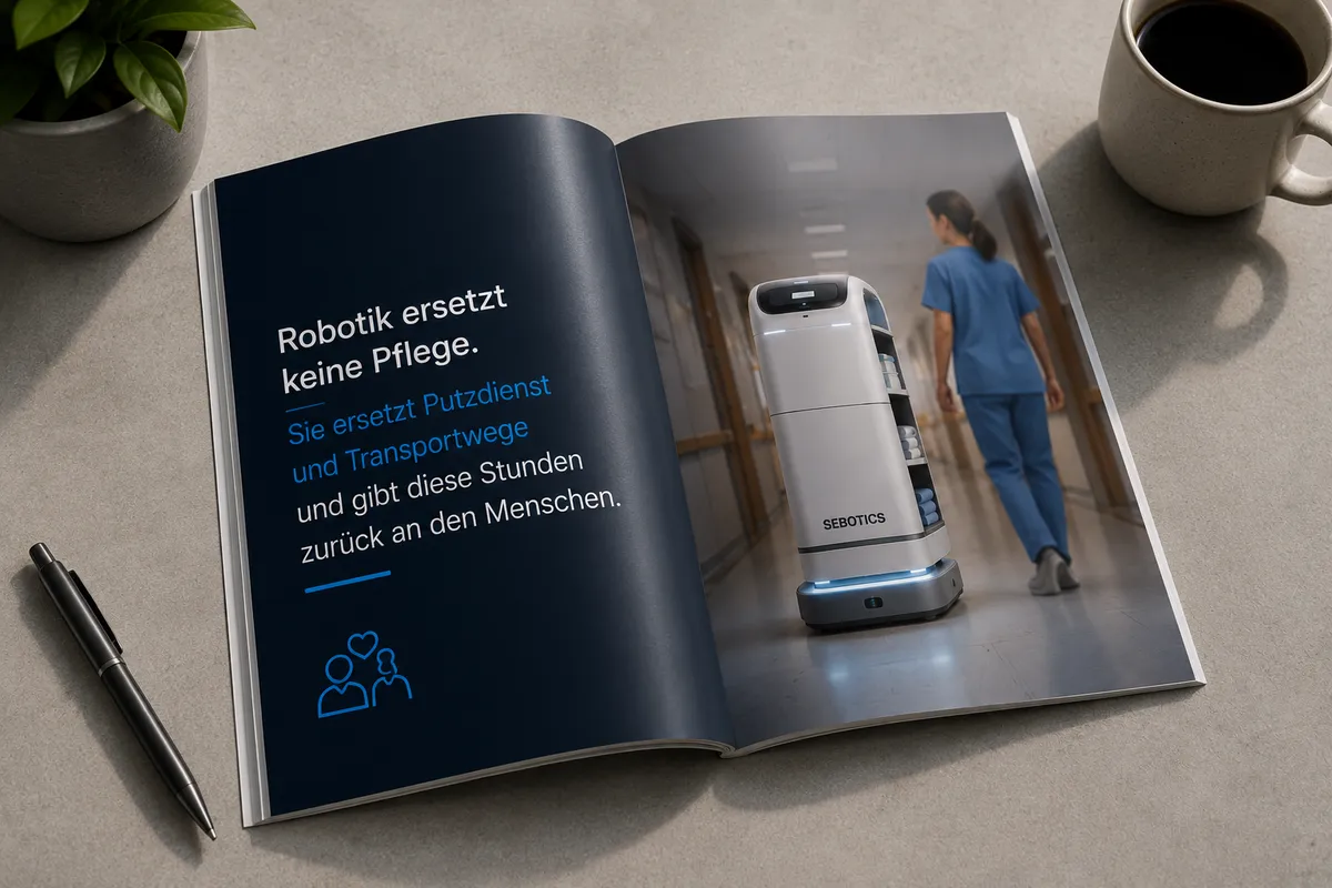 Blick in den Report: Robotik ersetzt keine Pflege — sie ersetzt Putzdienst und Transportwege